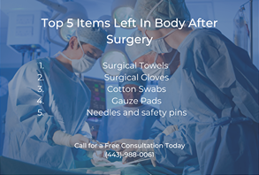 Top 5 Items Left In Body After
Surgery
