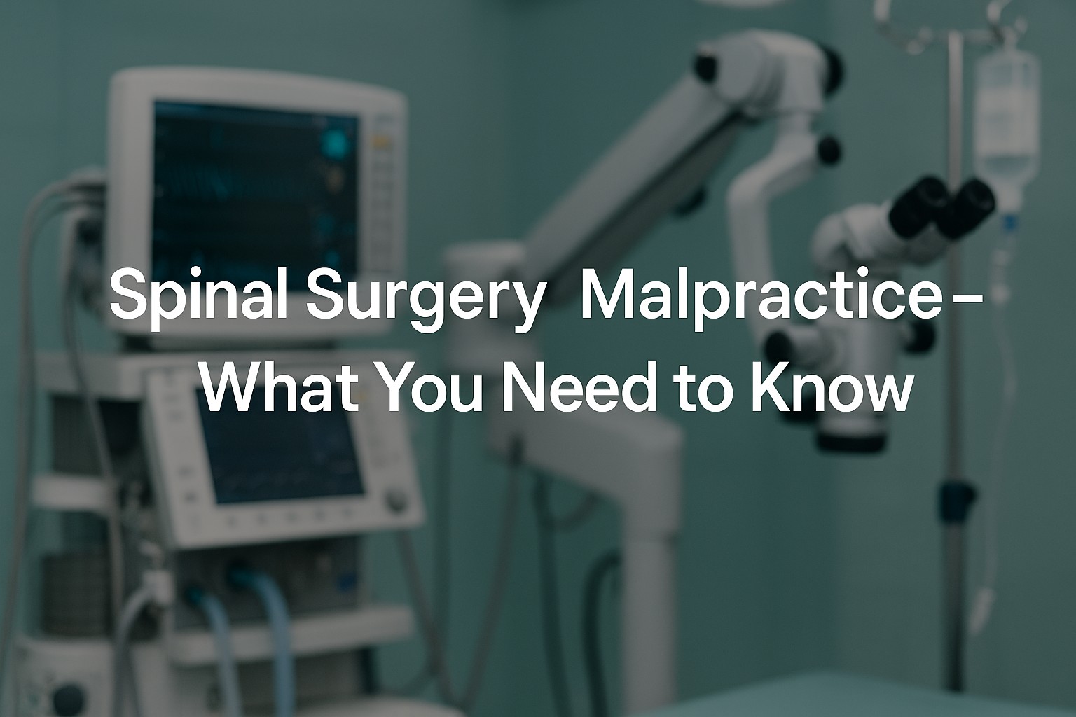 Spinal Surgery Malpractice - What You Need to Know - Brockstedt ...